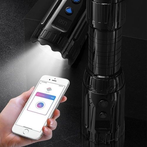 智能手电wifi运动巡检便携露营照明充电强磁强光摄像手电筒可充电