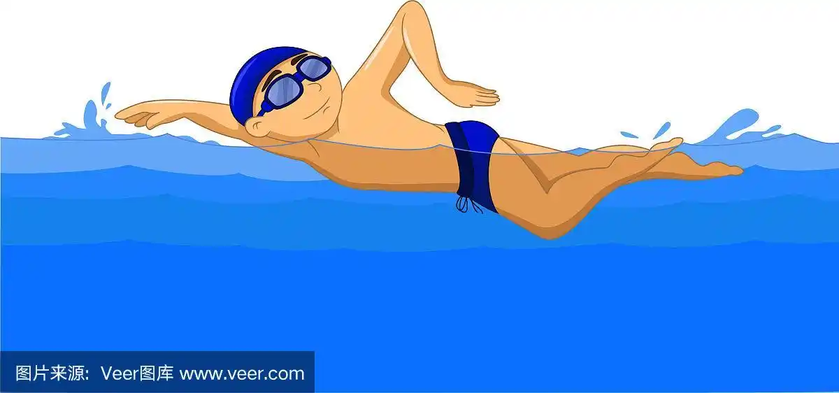 自由式游泳卡通