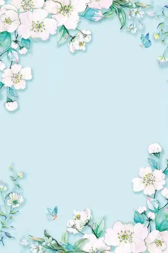 简约小清新花朵边框背景背景素材免费下载(图片编号:8806682)-六图网