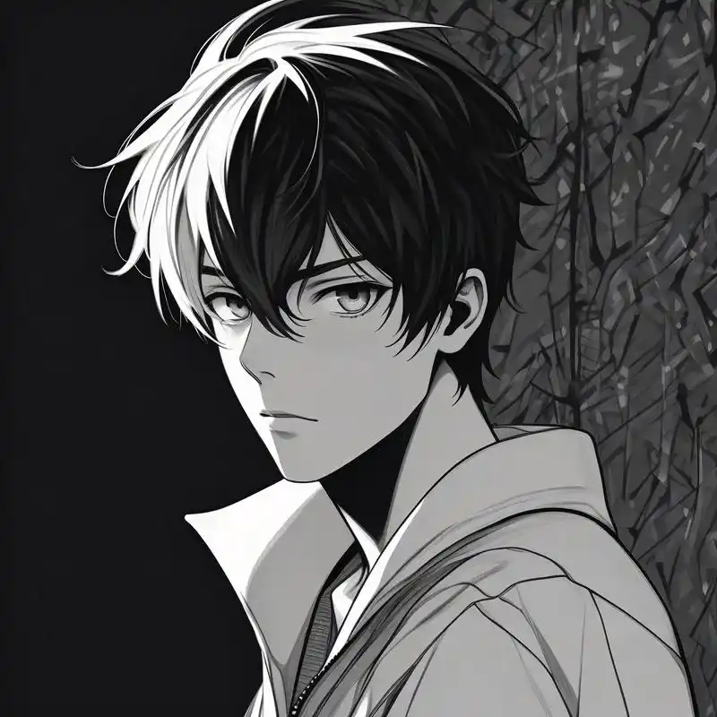 黑白动漫男生头像,酷炫又神秘97 黑白动漫男生头像来啦!