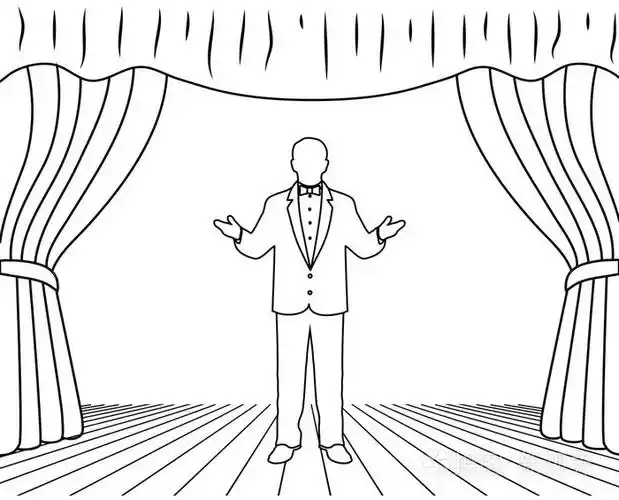 在舞台上的演员插画-正版商用图片1f9n4u-摄图新视界