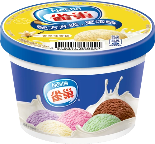 雀巢冰淇淋05l家庭香草巧克力草莓255g冰淇淋