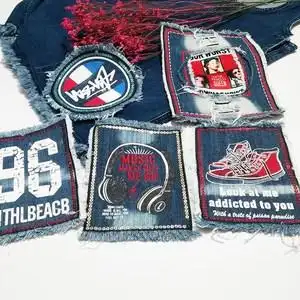 牛仔裤子膝盖补丁布贴