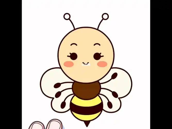 小蜜蜂简笔画教程图案