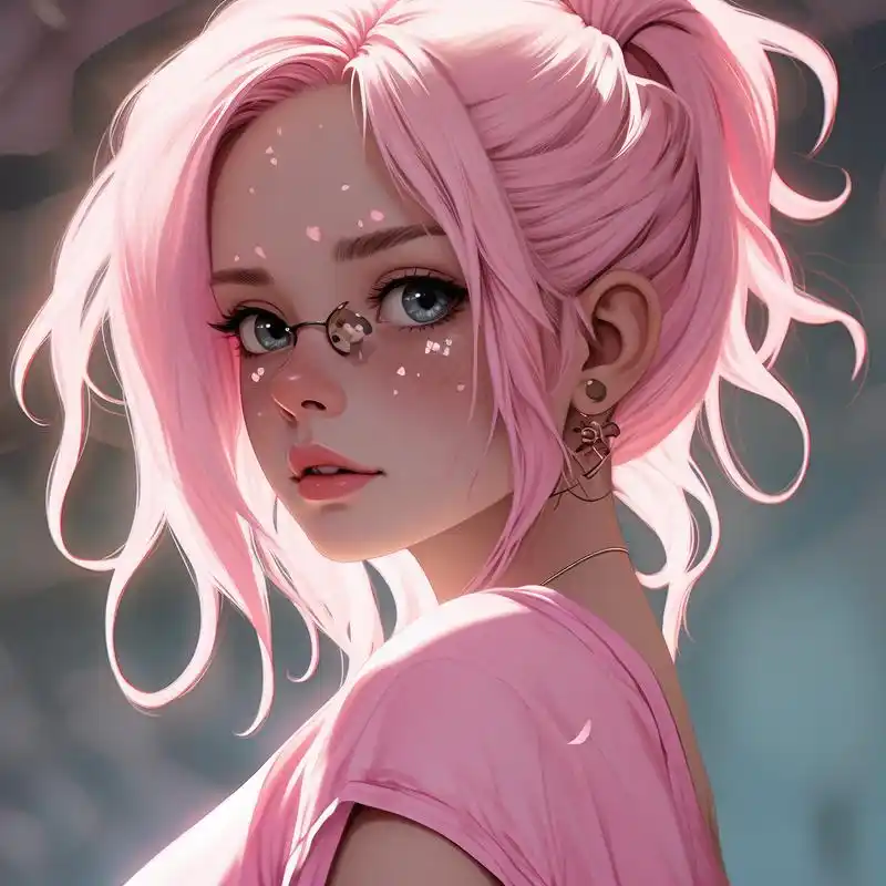 94粉色漫画风少女心头像78