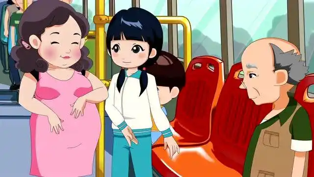 文明乘坐公交车