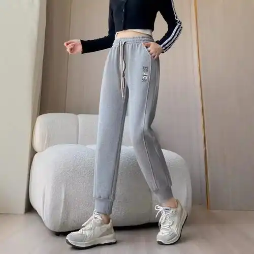 2024秋季爆款抽绳运动裤女小个子学生束脚宽松休闲裤显瘦休闲卫裤