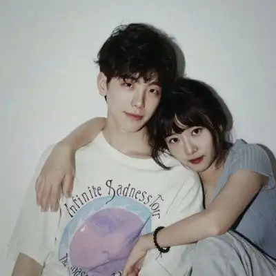 甜蜜双人高清情头图片唯美情侣真人微信头像大全