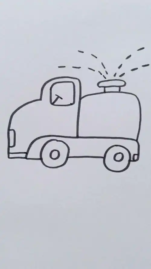 简单易学的洒水车绘画教程,快点学起来吧