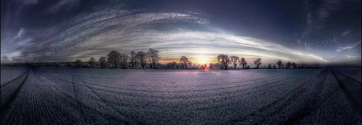 独特的田园霞光ps背景壁纸溶图素材
