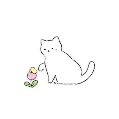 手绘猫头像,高清可爱的手绘卡通猫头像图片_动物头像_美头网