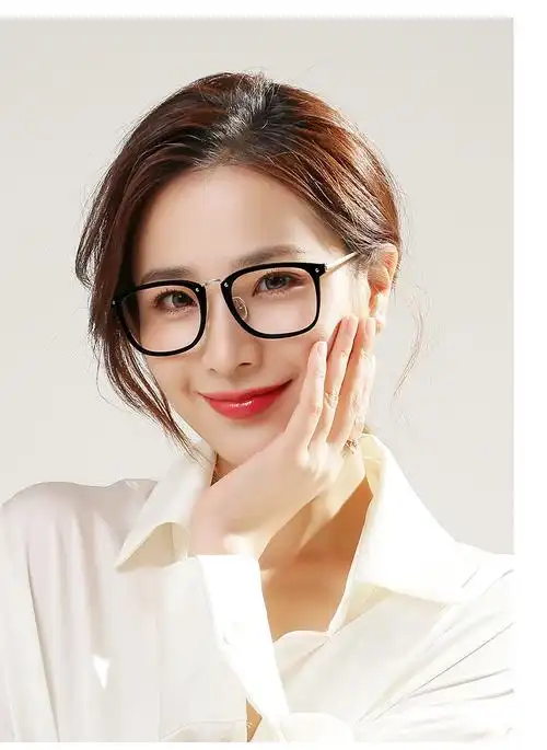 轻近视眼镜架女可配有度数方框学生素颜黑框眼镜圆脸眼镜框男豹纹框