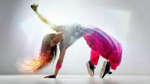 霹雳舞的女孩-音乐主题高清壁纸