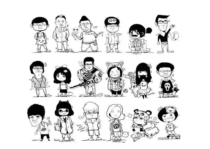 bjut--2014工保研究生集体黑白漫画像