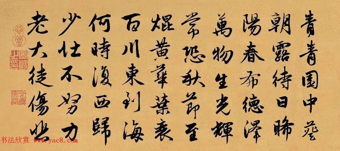 赵孟頫行书集字《长歌行》_颜柳欧赵_书法欣赏