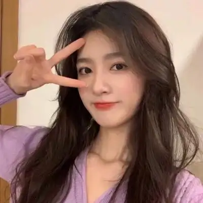 长发飘飘的俏皮温柔女生头像 暖色调精致的气质女头都是正脸_女生头像