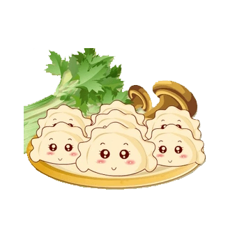 可爱卡通饺子