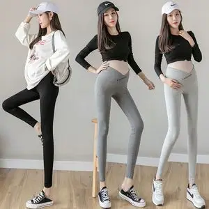 孕妇打底裤春秋外穿纯棉低腰紧身裤子女秋冬加厚加绒春季薄款春装