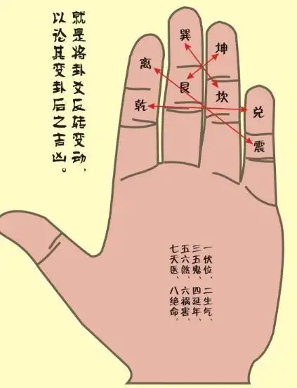 易经学习-八卦解析 掌诀图 掐指神算秘诀大全!