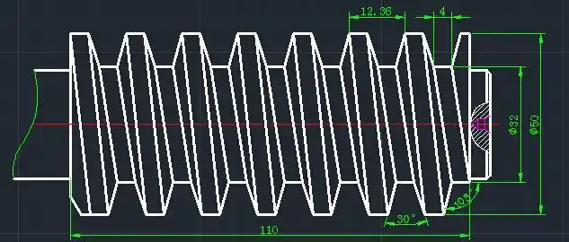 t型螺纹左右赶刀分层法