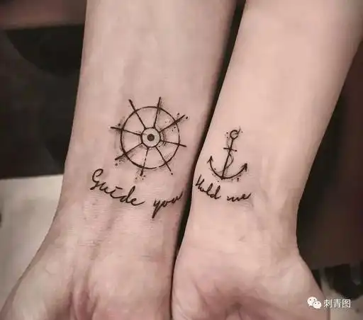 纹身手稿 情侣纹身 小清新系列 情侣纹身集 纹身图案 纹身素材-水花兰