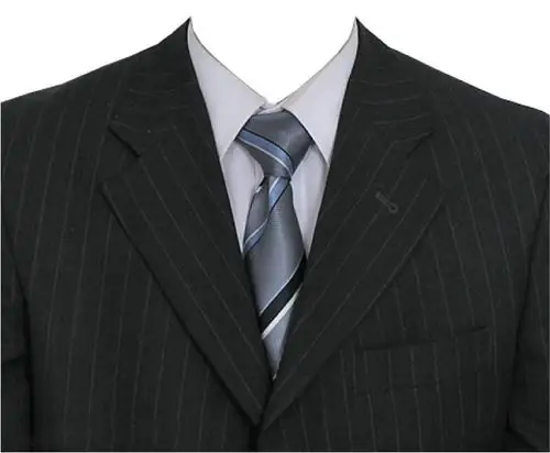 t恤衫比较休闲,我们可以帮他换个正式一点的服装,在网上找了西装素材