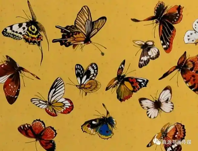 鲍彦冰工笔百蝶图