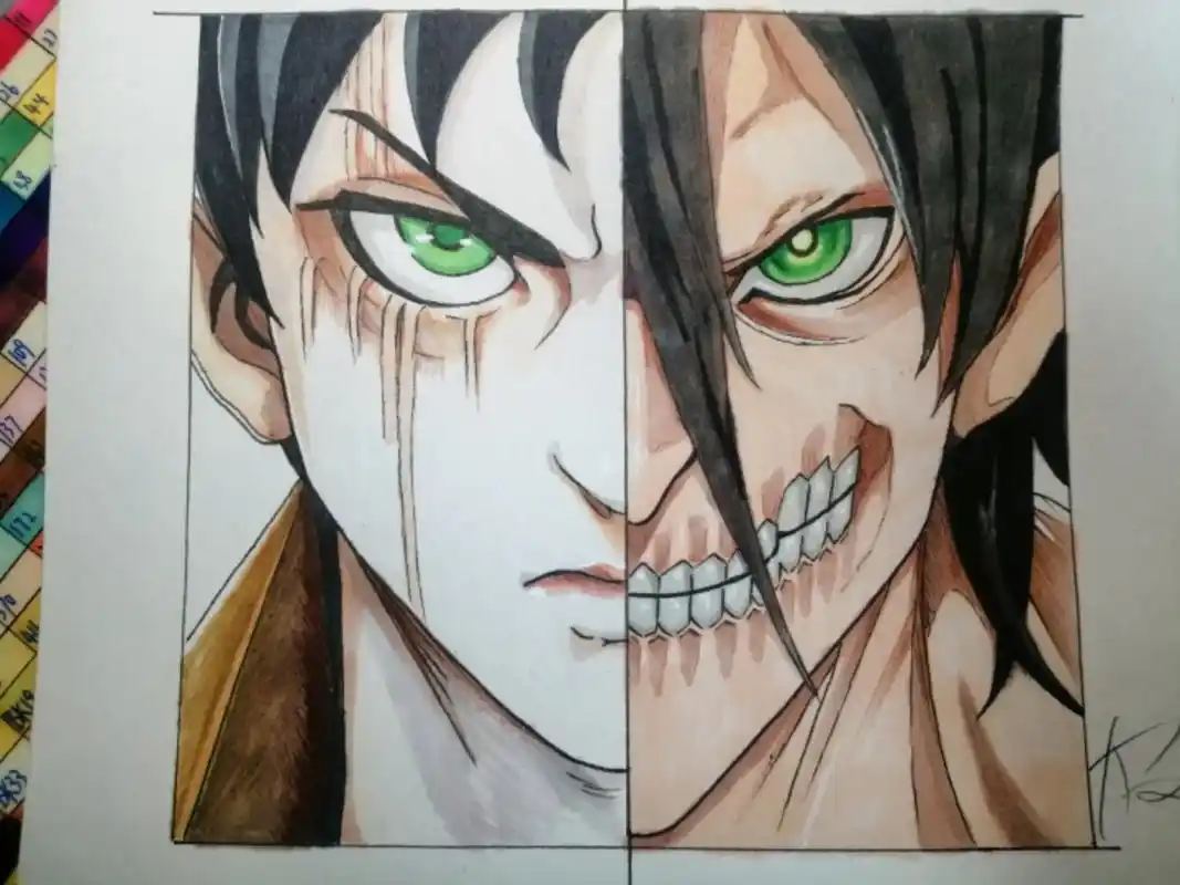 进击的巨人 #艾伦 #进击的巨人最终章 塔塔开!#手绘 - 抖音