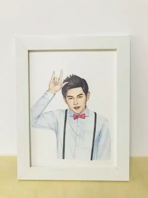 周杰伦水彩画像