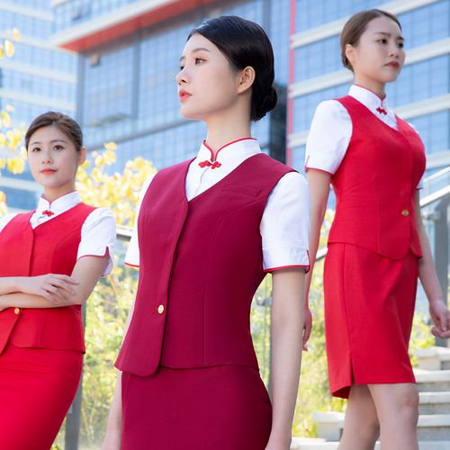 东航空姐制服职业套装女售楼部酒店前台接待工装迎宾珠宝店工作服