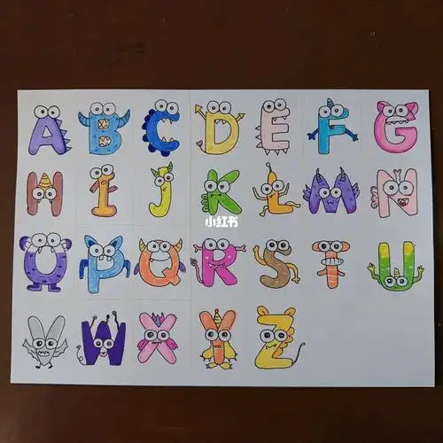 临摹#26个英文字母#日常#英文字母#寒假作业#简笔画