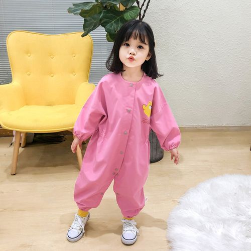 罩衣宝宝春秋秋冬季全身防水防脏外穿连体衣婴儿反穿衣