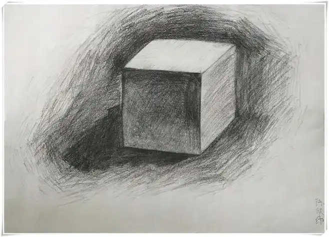 正方形素描怎么画立体正方形素描怎么画