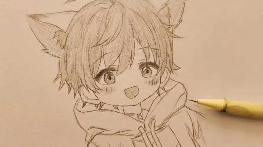 动漫可爱男生这样画是不是很简单呢?一看就会,快来和我一起画