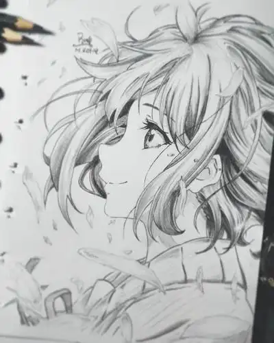 动漫人物铅笔画临摹素材,43张大神级手绘线稿,建议收藏!