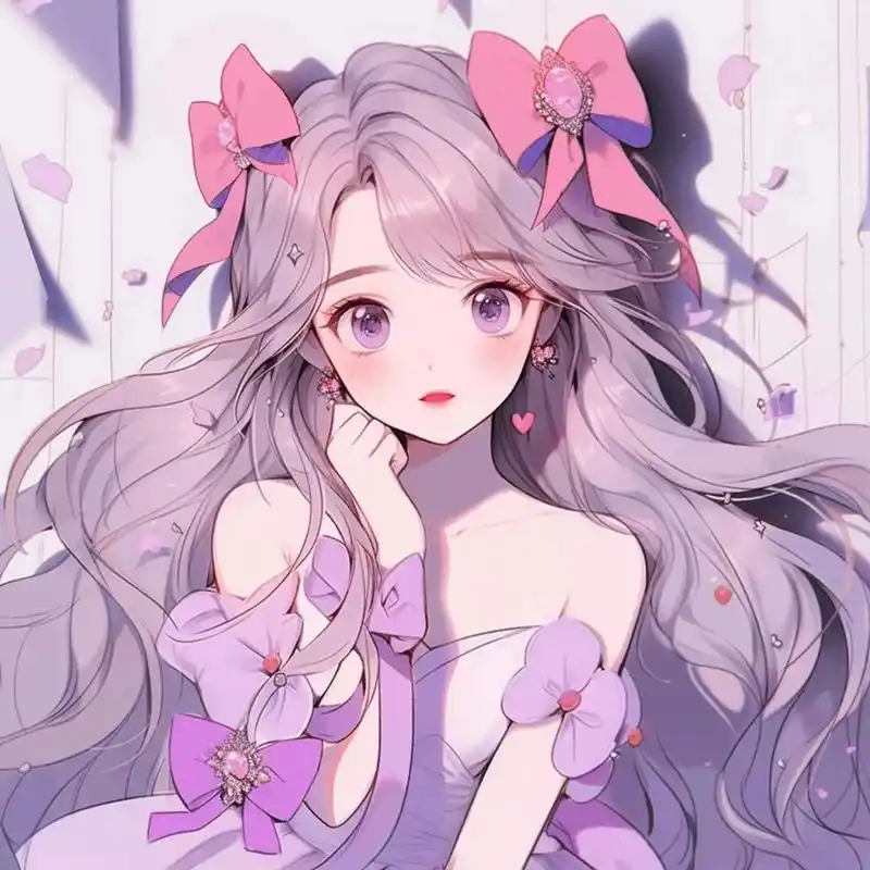 甜美可爱公主头像/温柔紫 能不能撸获你的心