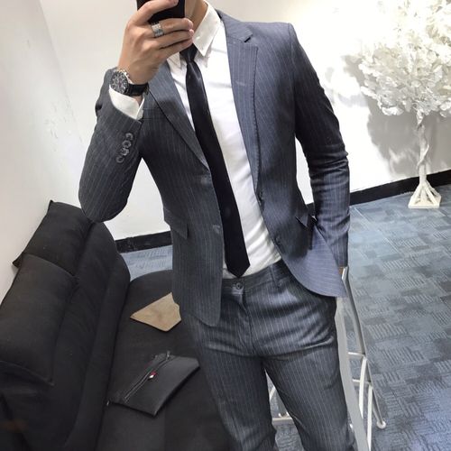 男士西装套装修身款青年