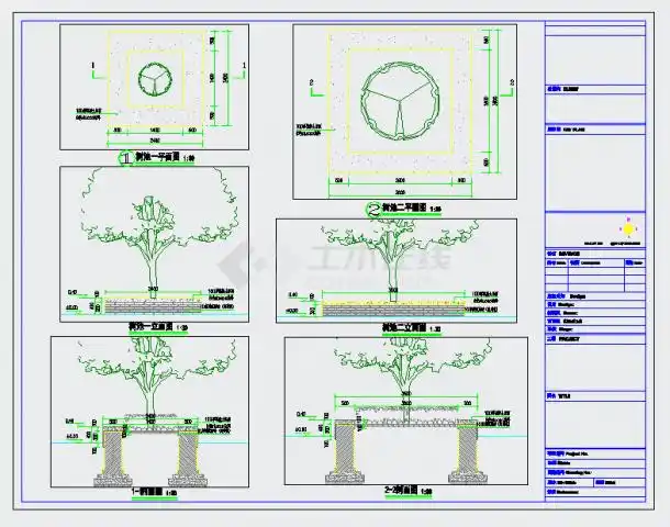 景观施工图通用节点详图等,图纸内容完整,表达清晰,制图严谨,欢迎设计