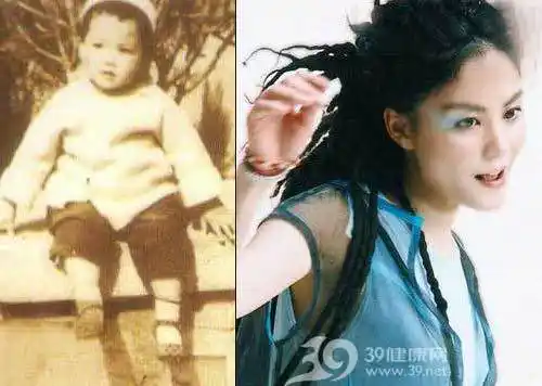 王菲罕见童年照