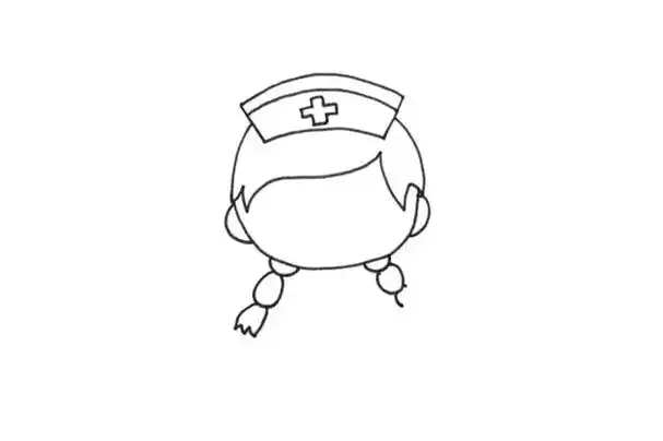 护士简笔画步骤图片_简笔画 - 绘画者图库