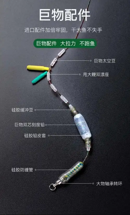 斑点大物线组青鱼巨物主线组钓鱼用品鱼线子线双钩套装成品柔软18号