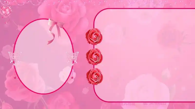 粉色心情宽屏ppt模板ppt