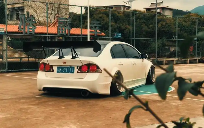 本田思域jdm改装车,改装车文化,抖音:zxk060225