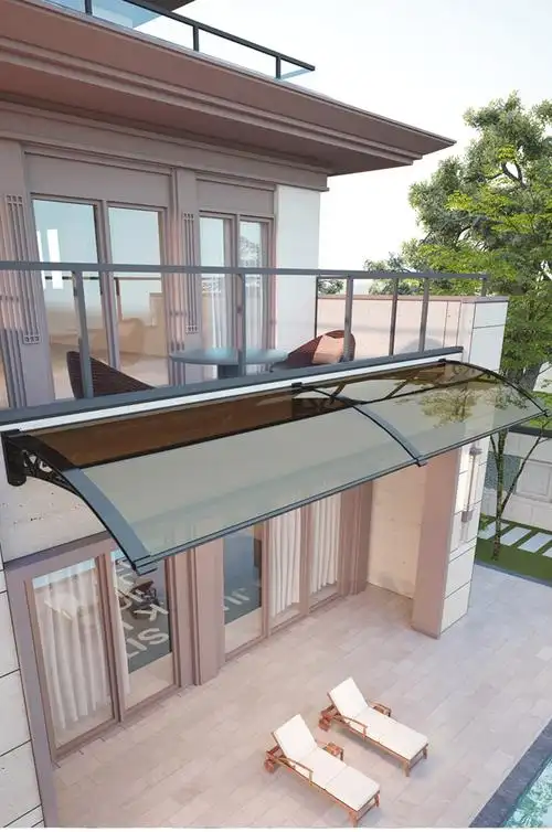 铝合金雨棚户外庭院家用雨搭阳台窗户遮阳蓬屋檐挡雨板防雨篷伸出60