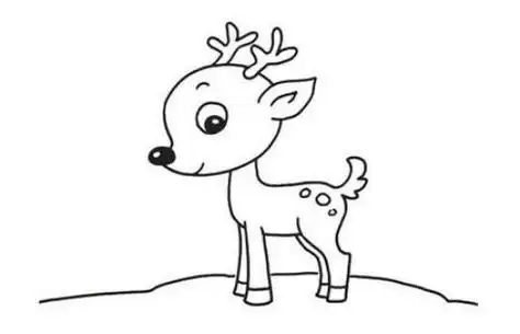 3-6岁儿童简笔画,儿童简笔画,梅花鹿简笔画,简单简笔画,简笔画图片