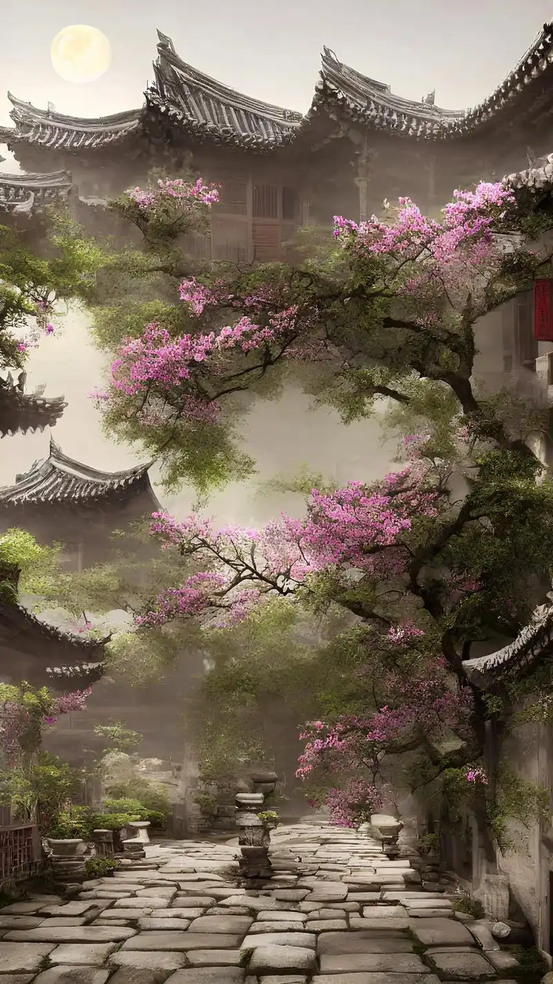 鸟宿池边树,僧敲月下门#古风 #唯美意境 - 抖音