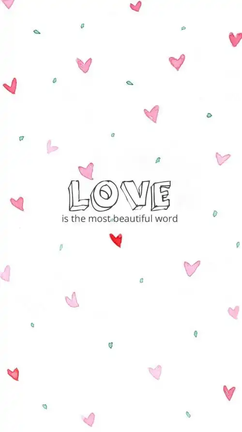 小清新文字平铺背景手机锁屏壁纸