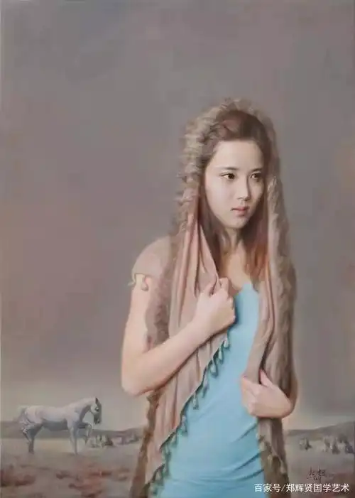 杨超油画作品,风格新颖清雅脱俗,人物鲜活青春靓丽