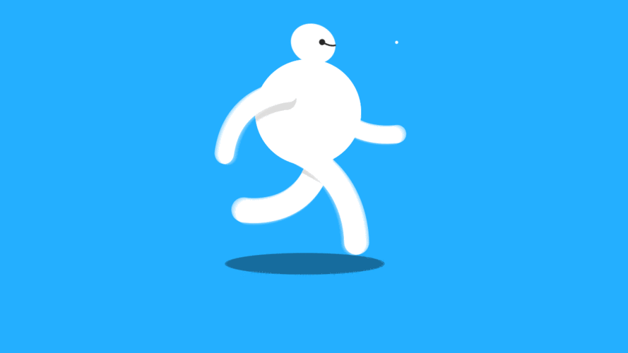 ae制作动画动效之《行走的长腿大白》