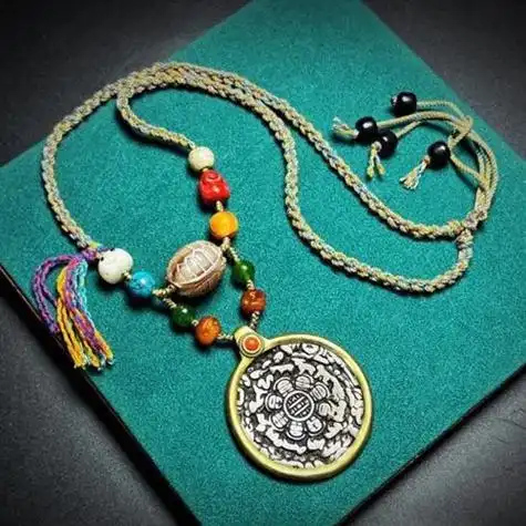 西藏天铁九宫八卦牌,这个吊坠好有气场啊!